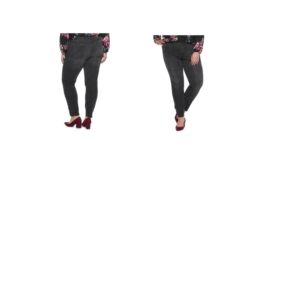 Plus Size EVRI Printed Skinny Jeans